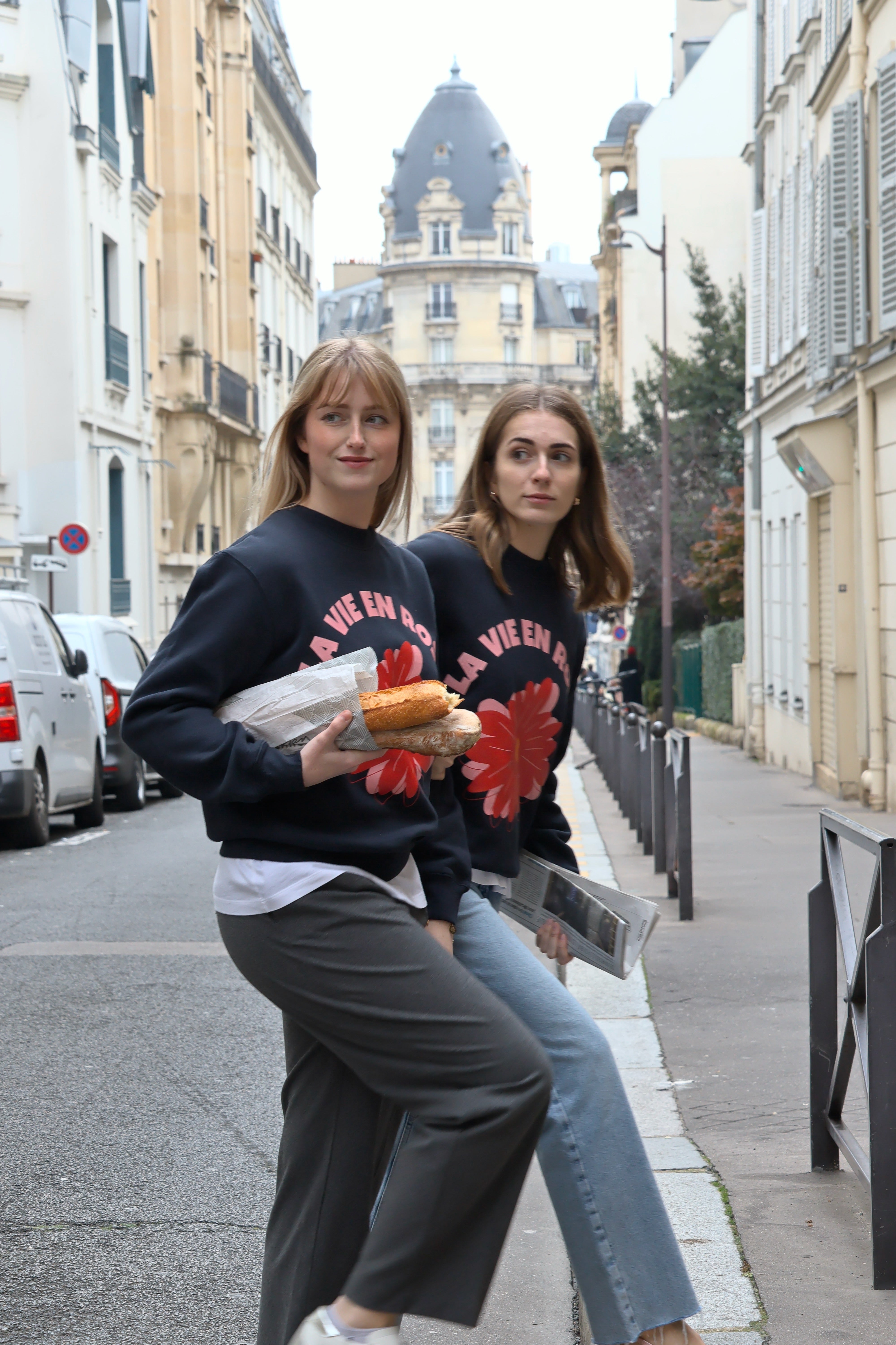 The " La vie en rose " Oversized heavyweight sweatshirt