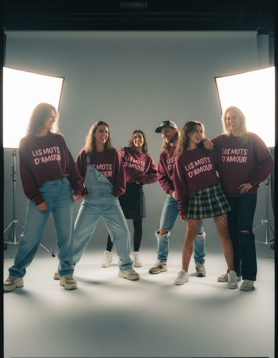 The " Les mots d'Amour" Oversized heavyweight sweatshirt