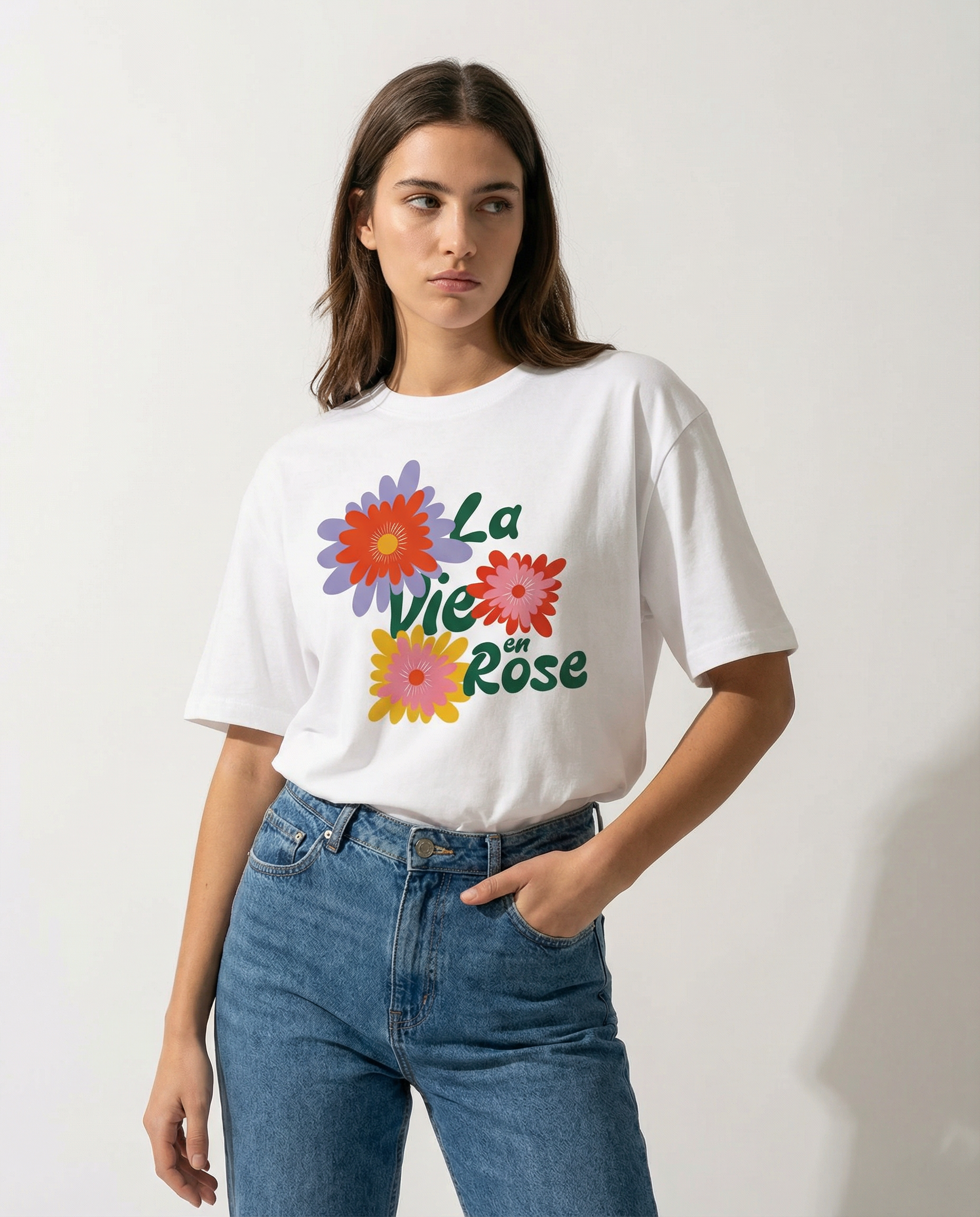The "La Vie en Rose" - Unisex Poésie Tee