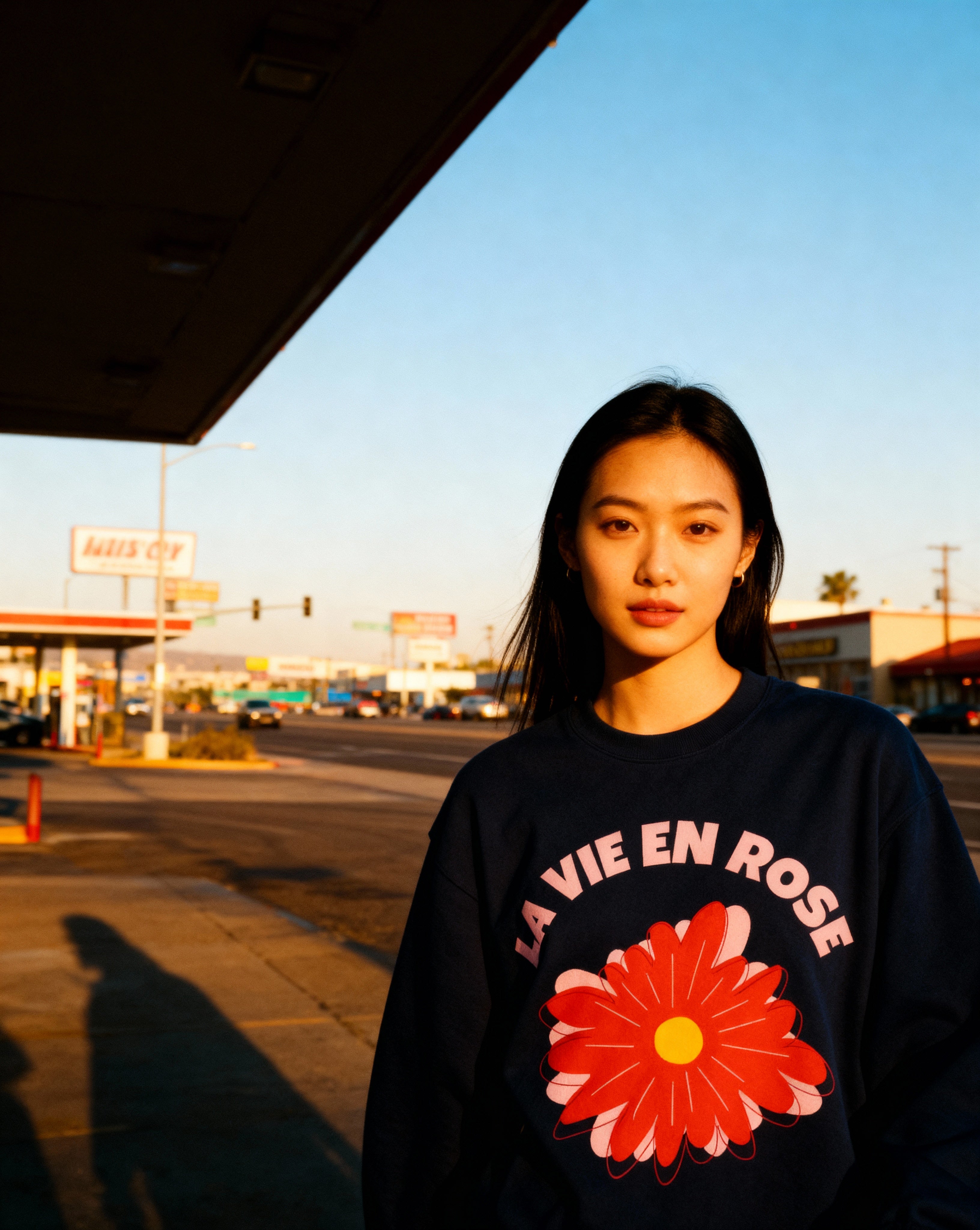 The " La vie en rose " Oversized heavyweight sweatshirt