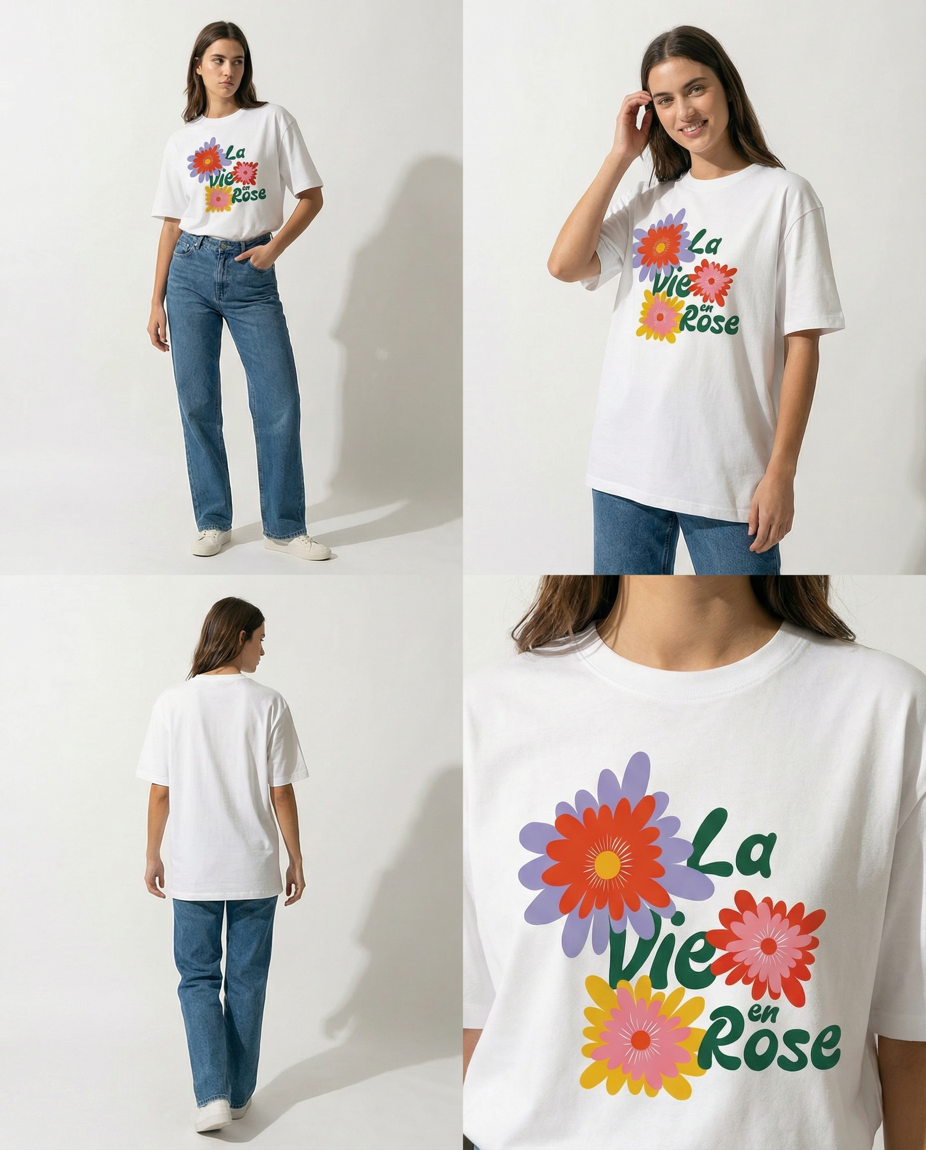The "La Vie en Rose" - Unisex Poésie Tee