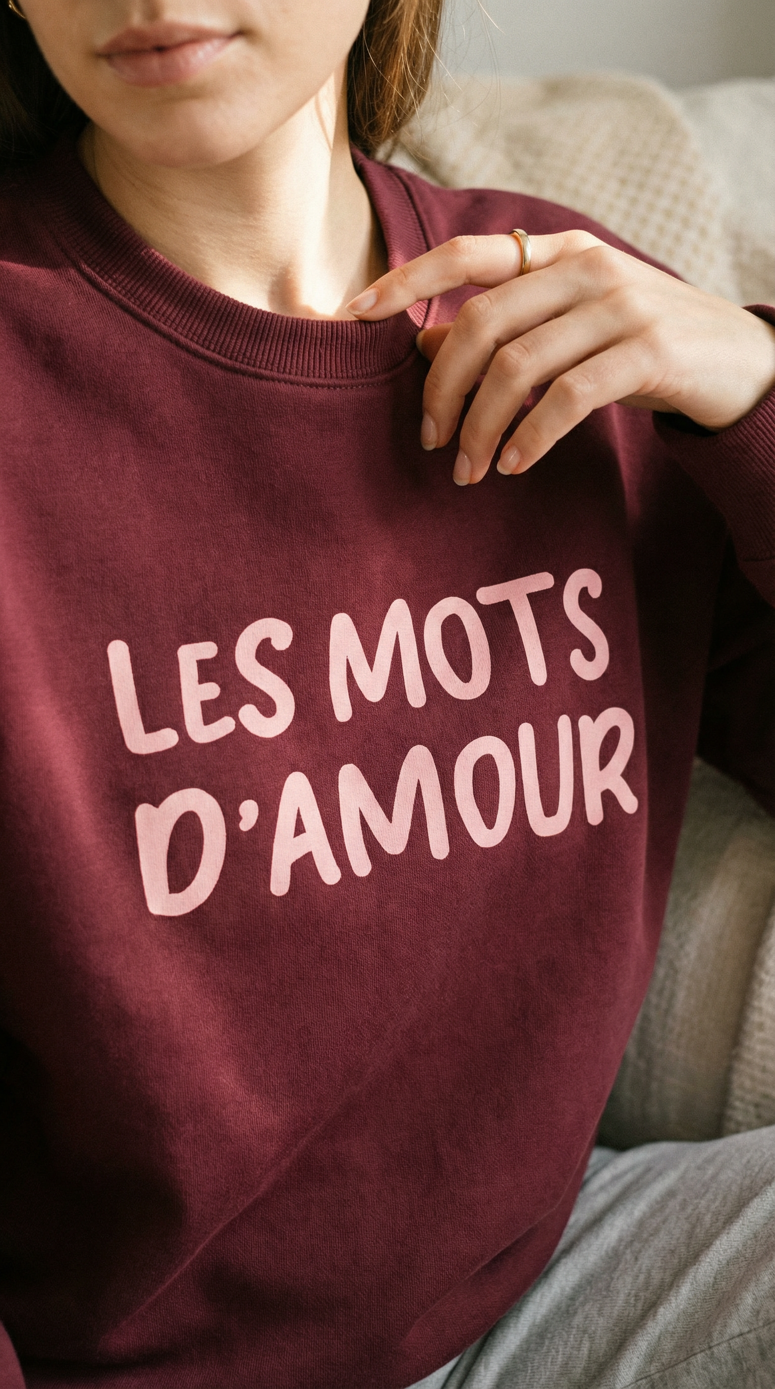The " Les mots d'Amour" Oversized heavyweight sweatshirt